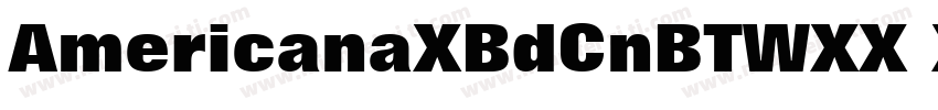 AmericanaXBdCnBTWXX XBold Regular字体转换